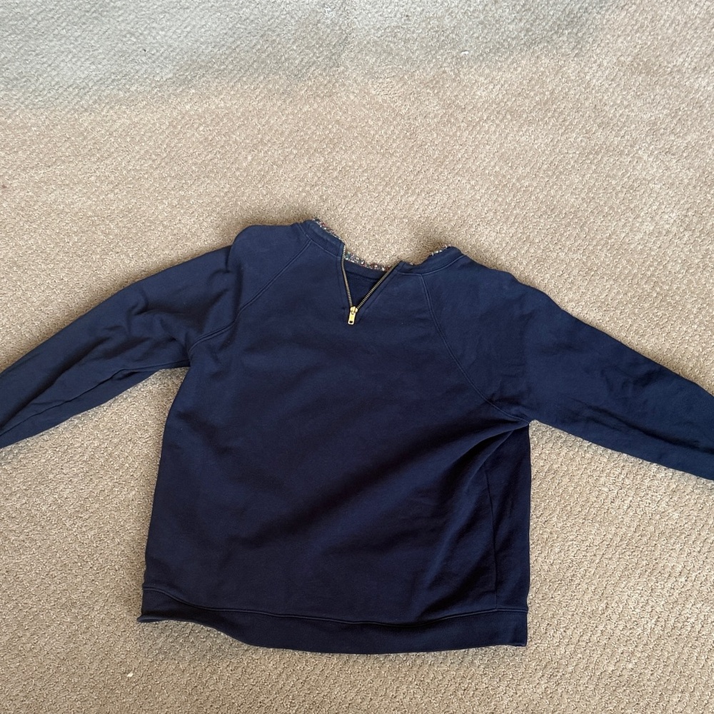 Woman’s Half Zip Navy Sweater